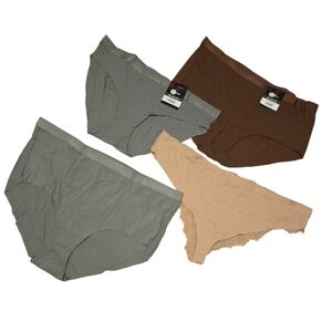 No Boundaries Bikini and Brief Set - Gray and Brown